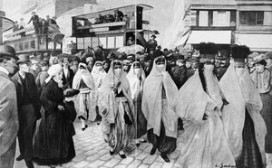 Exposition Universelle : Artistes du théâtre oriental retournant au Trocadéro, 1900 - Louis Remy Sabattier